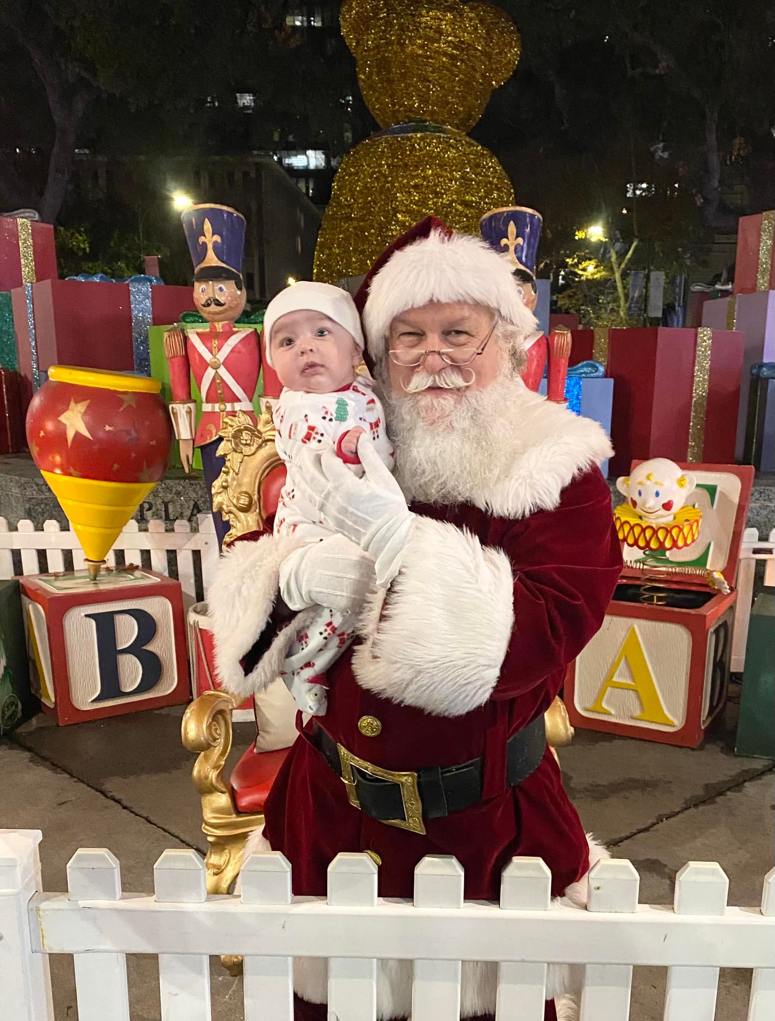 Baby's 1st Christmas at San Jose, California's Christmas in the Park with Santa Dale