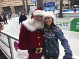 Santa Dale with Kristi Yamaguchi at her Always Dream Foundation's School Skate at San Jose, California's Downtown Ice