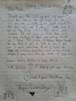 Thank You letter from child after viirtual video visit