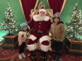 Will & Maya with Santa at Christmas in the Park 2022